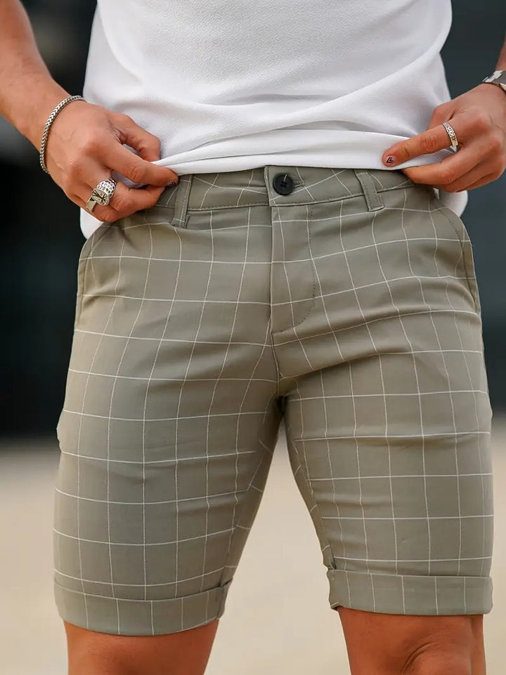Men's Grid Pattern Shorts