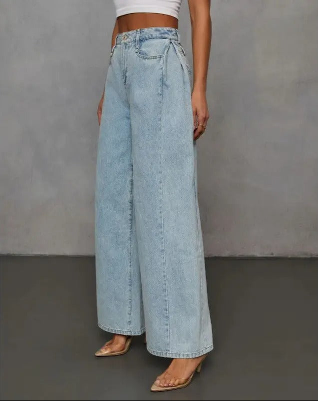 Women's Light Wash Denim Jacket and Jeans Set